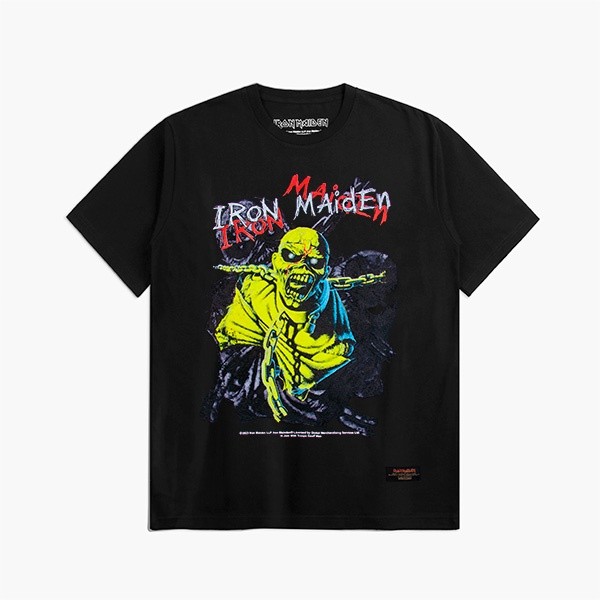 Geoff Max X Iron Maiden - Grezor SS Black | T-Shirt | Kaos | Lengan Pendek | Kaos Pria Wanita