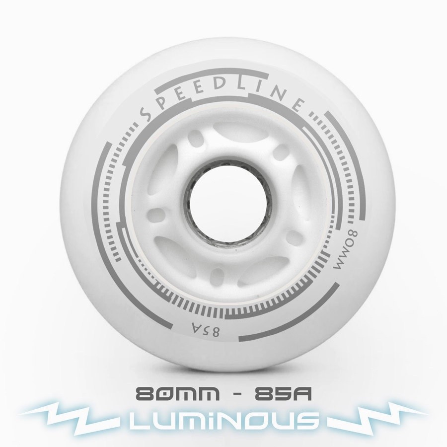 Lush Lab Store HARGA PROMO Luminous wheel Inline skate Speedline Ban sepatu roda karet nyala LED 80m