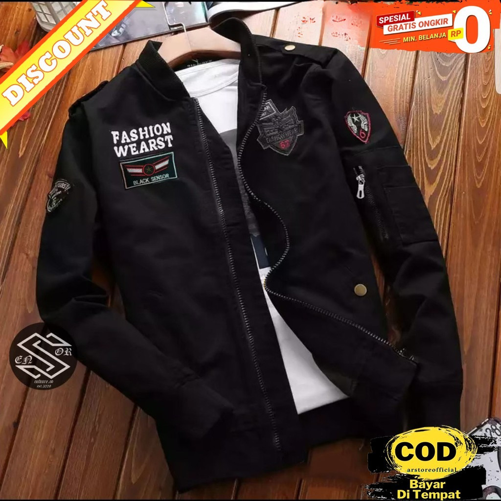 SNSR Jaket Bomber Pria / Jaket Bomber Aragon / Bomber Cowok Aragon Sensor