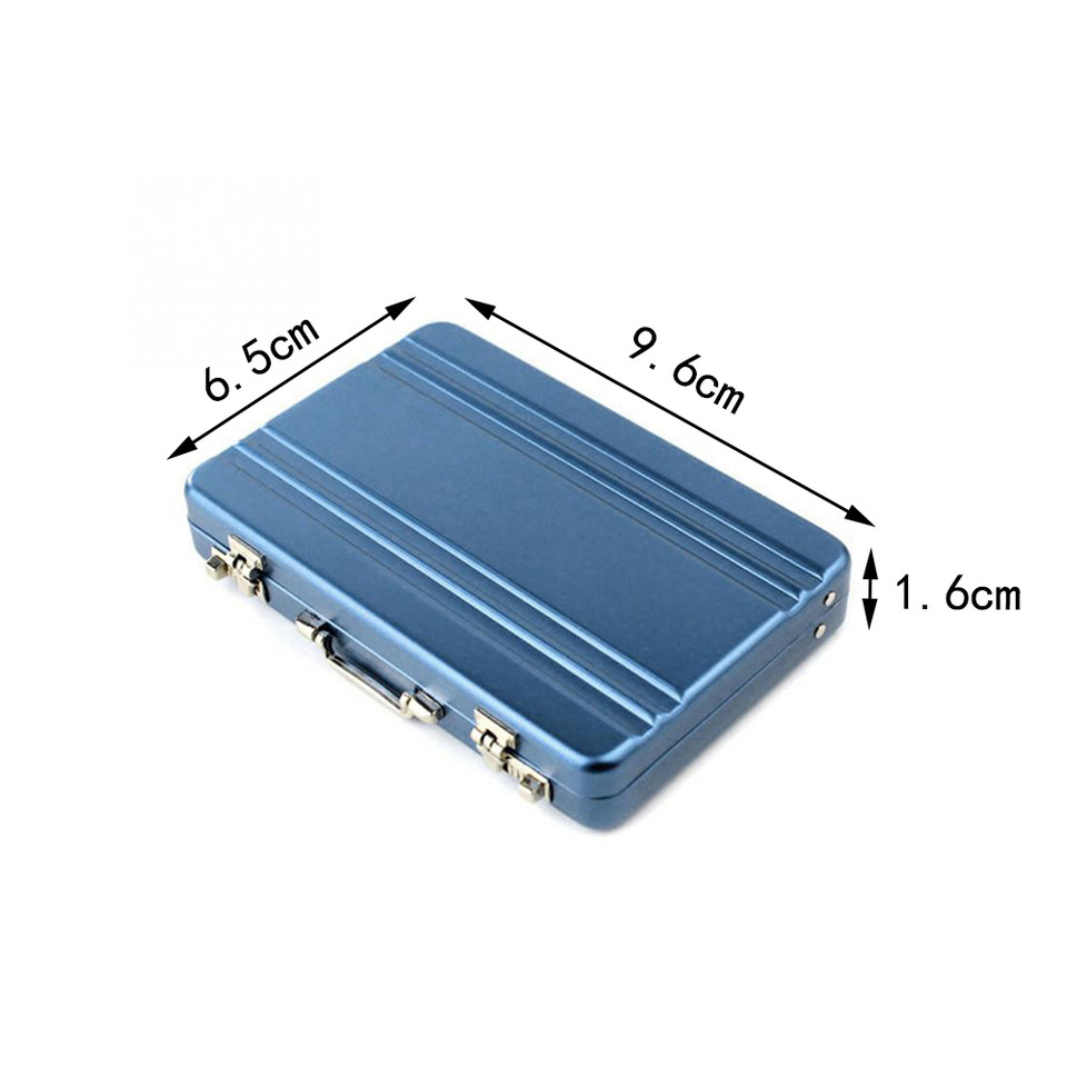 Business Card Case Metal Aluminum Holder Men Women Cret Business Card Holder Case Portable Suitcase 