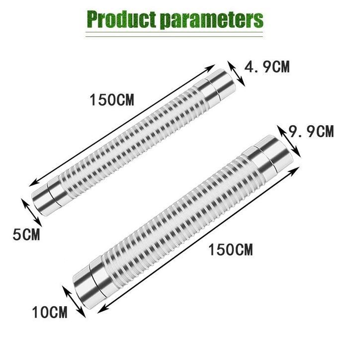 2"/4 Inch Pipa Cerobong Asap Flexible 1.5 Meter Selang Exhaust Aluminium Anti Karat Sambungan Kuat C