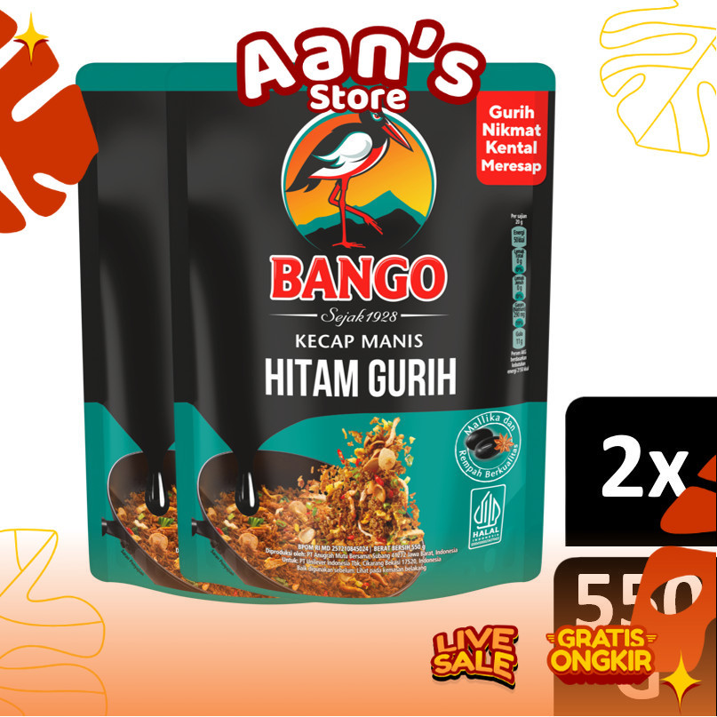 BANGO HITAM GURIH 550G | KECAP MANIS HITAM GURIH TWINPACK