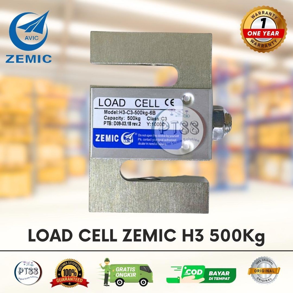 load cell ZEMIC h3 500kg / load cell S 500kg / load cell tension 500kg Bergaransi Dijamin Original