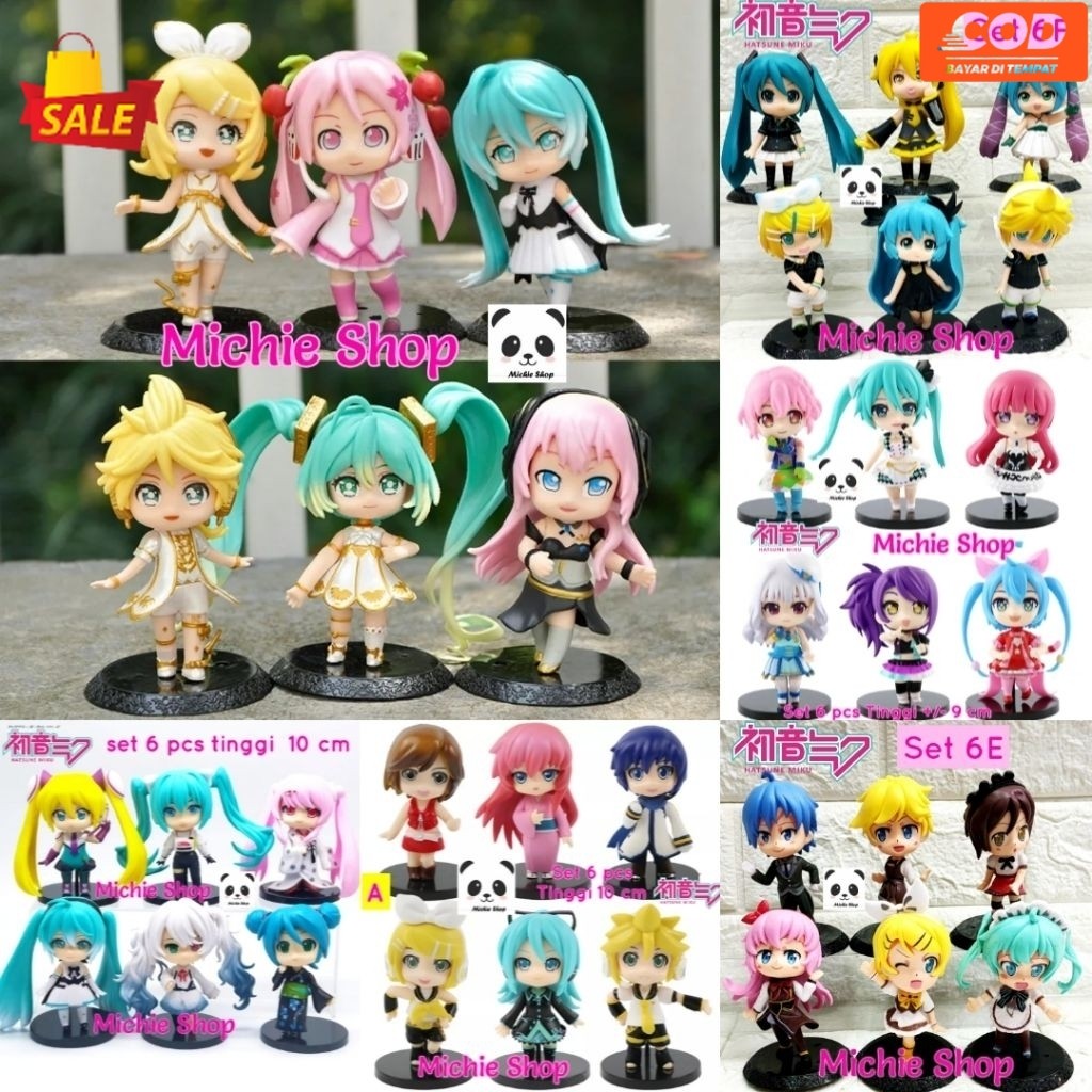 Figure Hatsune Miku (set 3/6) Chibi Topper Anime Miku Vocaloid Kawaii Q version Kimono Miku COD-Baya