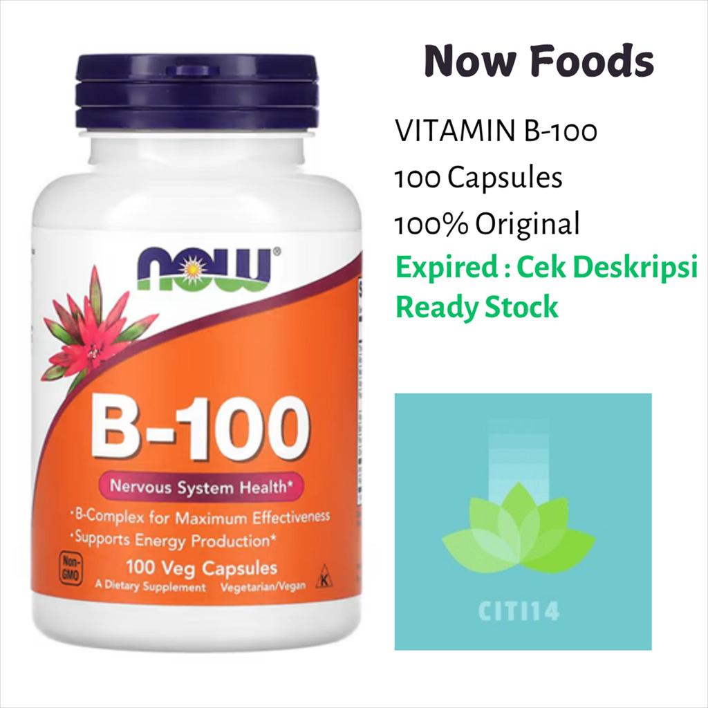 NOW Foods B-100 100 Veg Caps Vitamin B100 Vitamin B 100 capsules