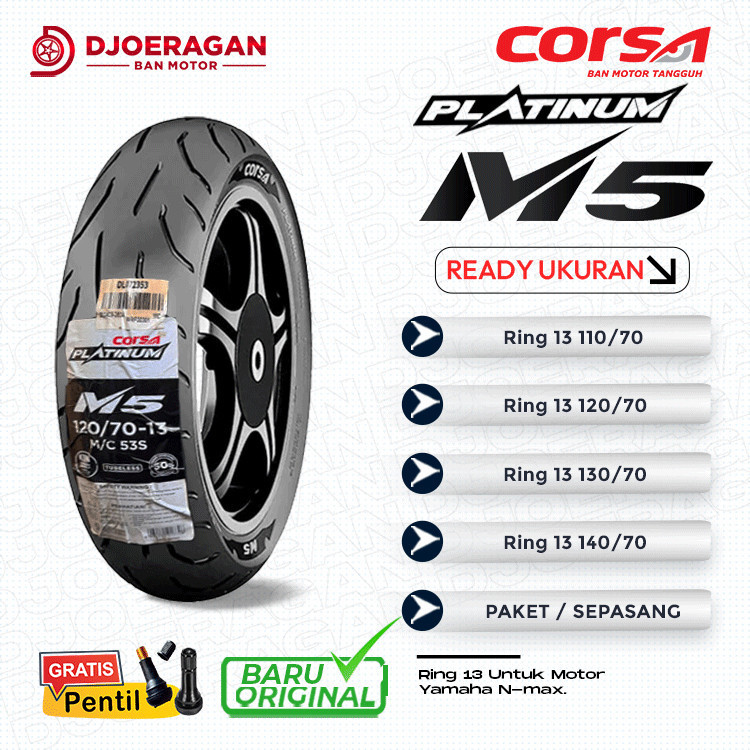 BAN MOTOR NMAX TUBELESS CORSA M5 NMAX PCX ADV Depan Belakang