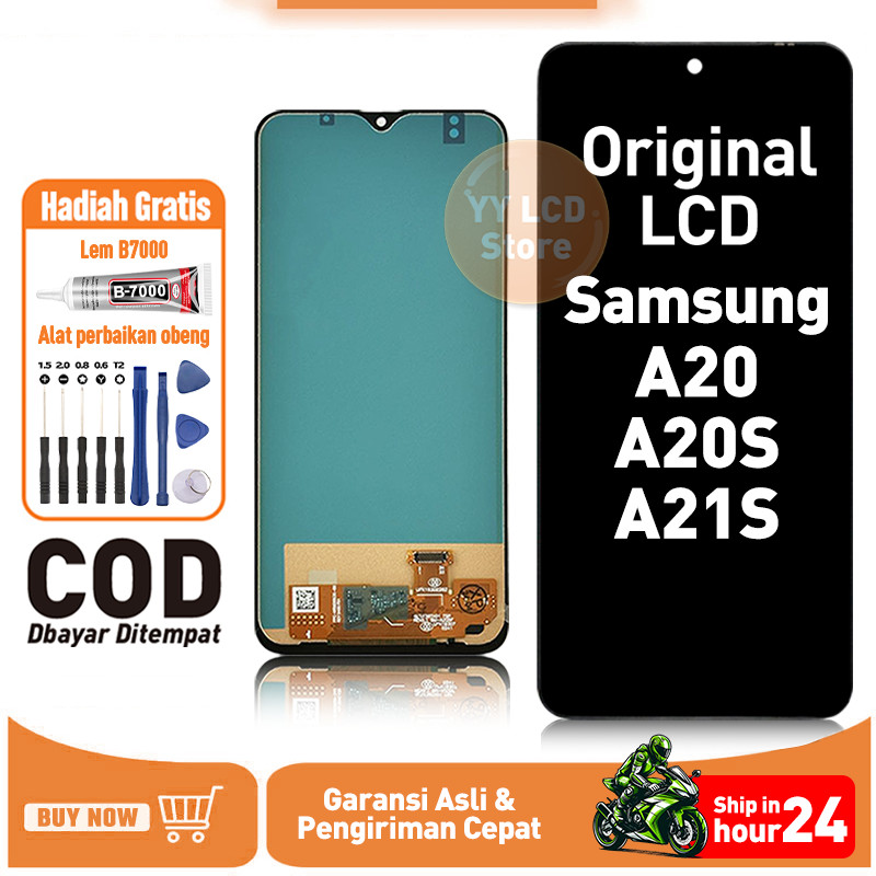 LCD Samsung A20 / A20S LCD Samsung A21S TOUCHSCREEN Fullset Crown Murah Compatible For Glass Touch S