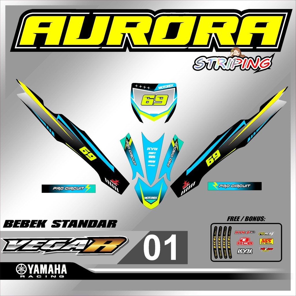 STRIPING  RBT VEGA R RBT VEGA BEBEK MODIF SUPERMOTO RBT new terbaru terkece termbois