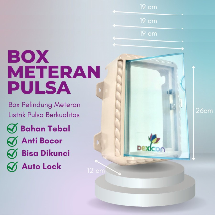 DEXICON BOX METERAN KWH PELINDUNG METERAN PLN TUTUP PENUTUP METERAN KISTRIK TOKEN PULSA