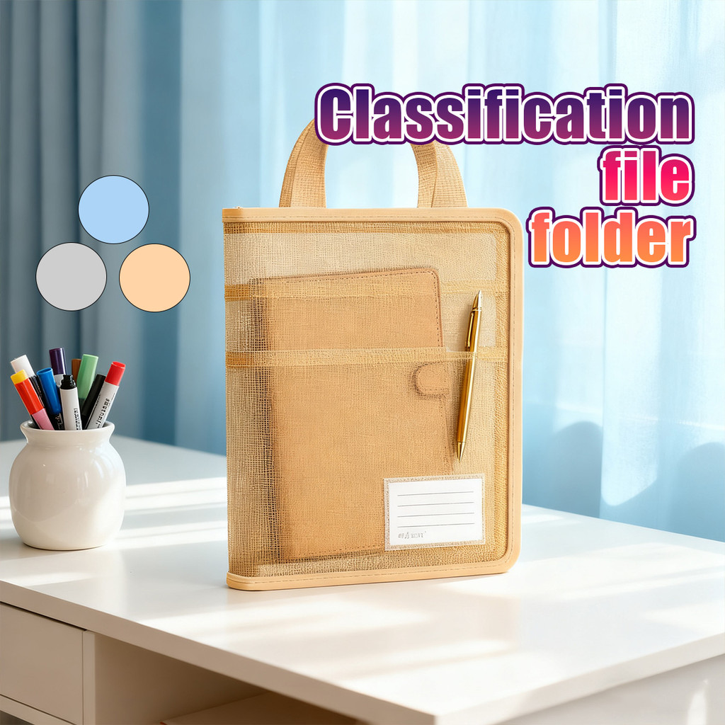 Map plastik dokumen resleting /Zipper School Office Bag File / Map File / Map Sleting/File Holder A3
