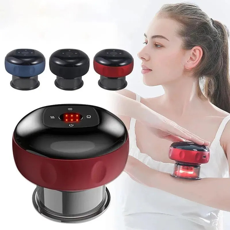 Smart Electric Vacuum Cupping Massager – Heating & Body Scraping for Back, Neck & Arms Cupping Massa