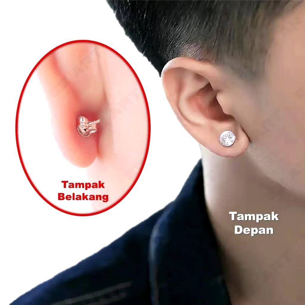Anting Magnet Unisex Model Tindik Elegan / Tanpa Tindik / Anting Magnetik Pria Wanita / Model Krista