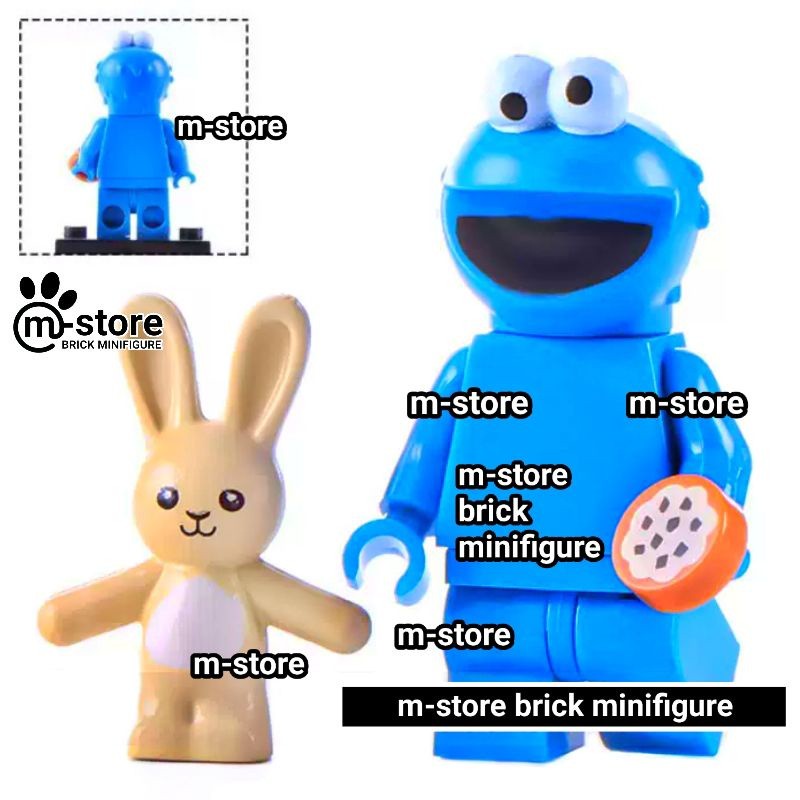 mainan kreatif edukatif sesame street muppet cookie monster