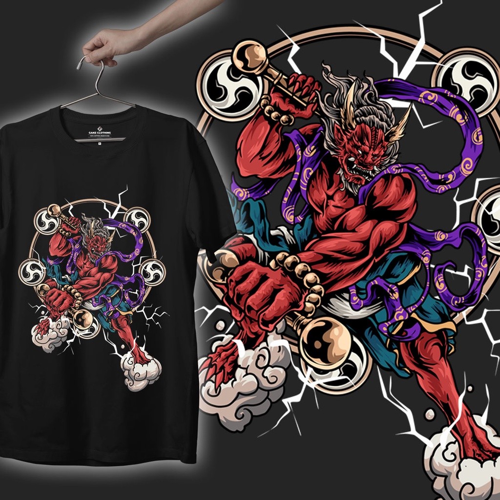 Kaos Distro Pria Premium - Raijin Legend
