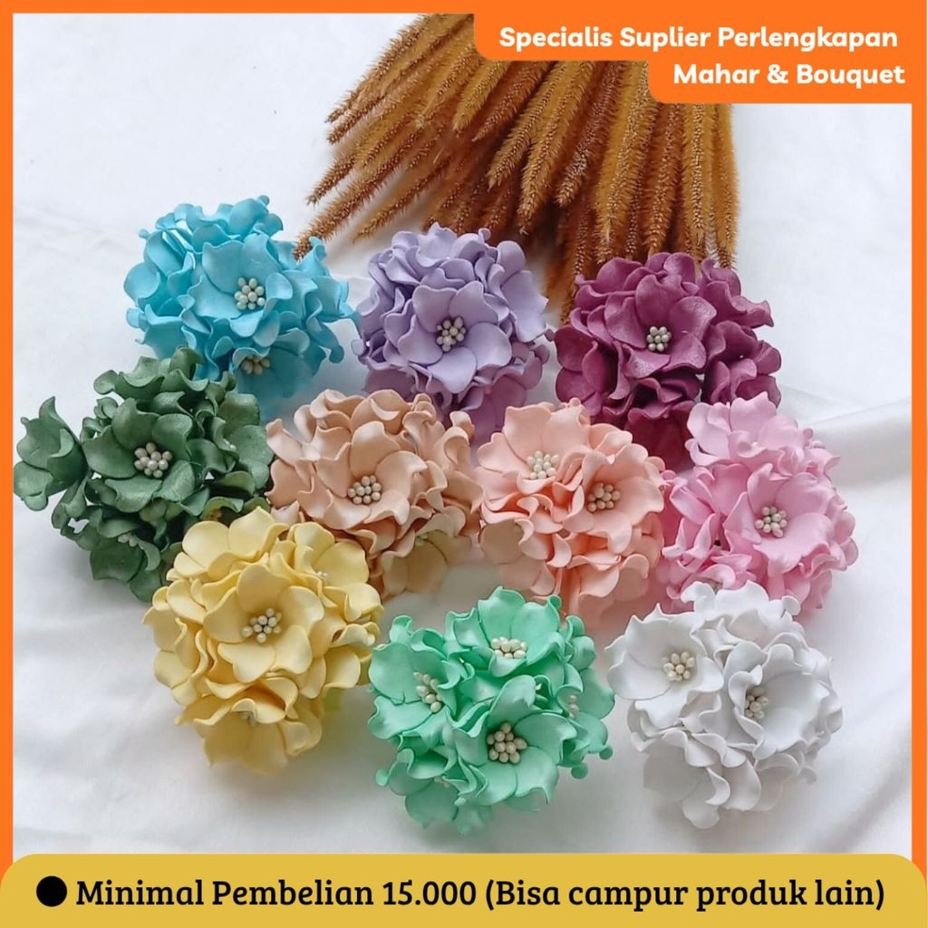 BUNGA SPONS MAGNOLIA / BUNGA MAWAR SPONS / BUNGA SPON / BAHAN MAHAR