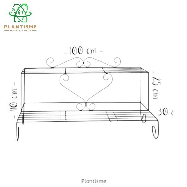 Rak Tanaman - Diora Ladder Rack Rak Besi Susun 2 Ukiran Tangga Tanaman Hias Bunga Buah Sayur Tambula