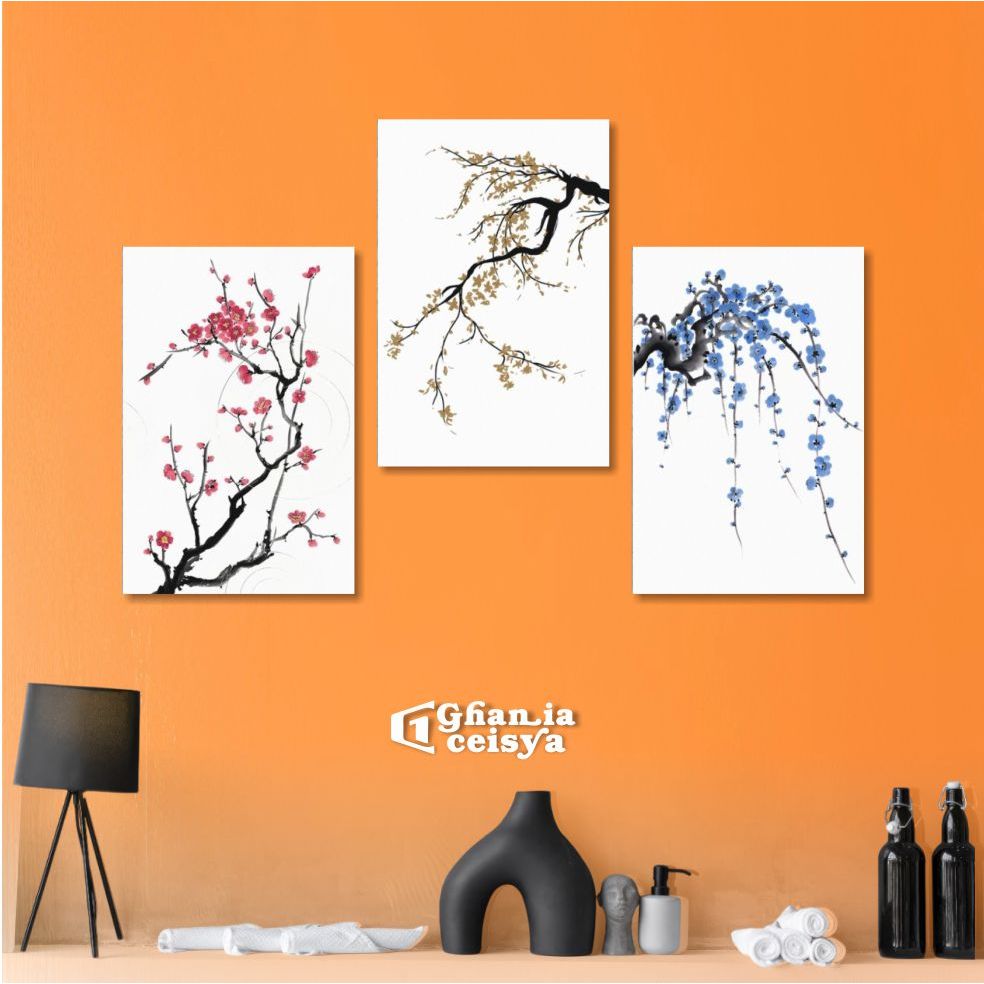 Poster   202  Dekorasi hiasan rumah aesthetic Poster dinding Bunga sakura  Pajangan  Hiasan PAJANGAN
