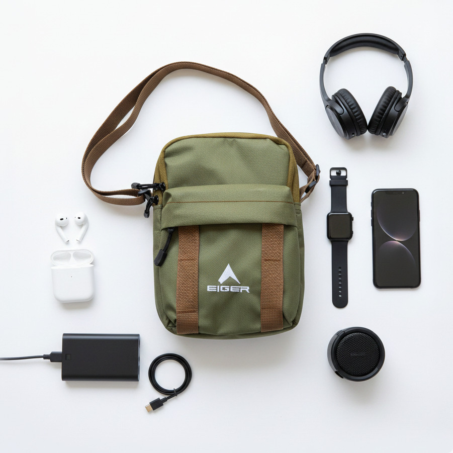 Tas Selempang Eiger03 Waterproof Tas Slempang Pria Wanita Waist Bag Crossbody Premium Outdoor - az32