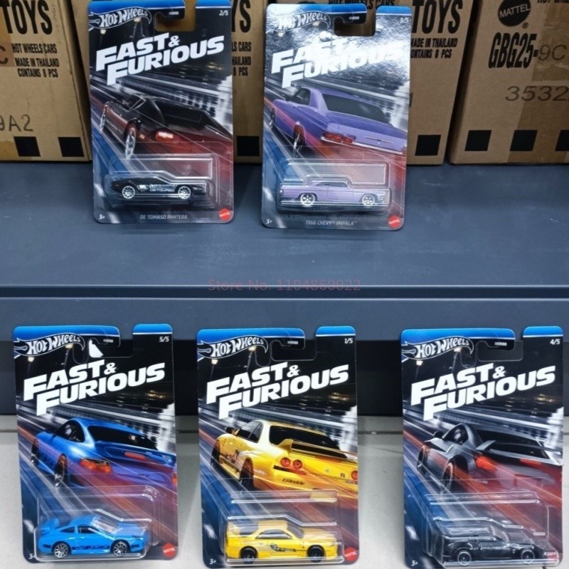 Original 1/64 Hot Wheels Cars 1966 Chevy Impala Nissan Skyline Gt-R(Bcnr33) Nissan 350z Custom Die-C