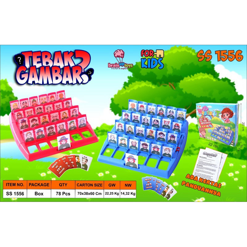 TEBAK GAMBAR DUS 1556 / TEBAK ORANG MENEBAK / MAINAN