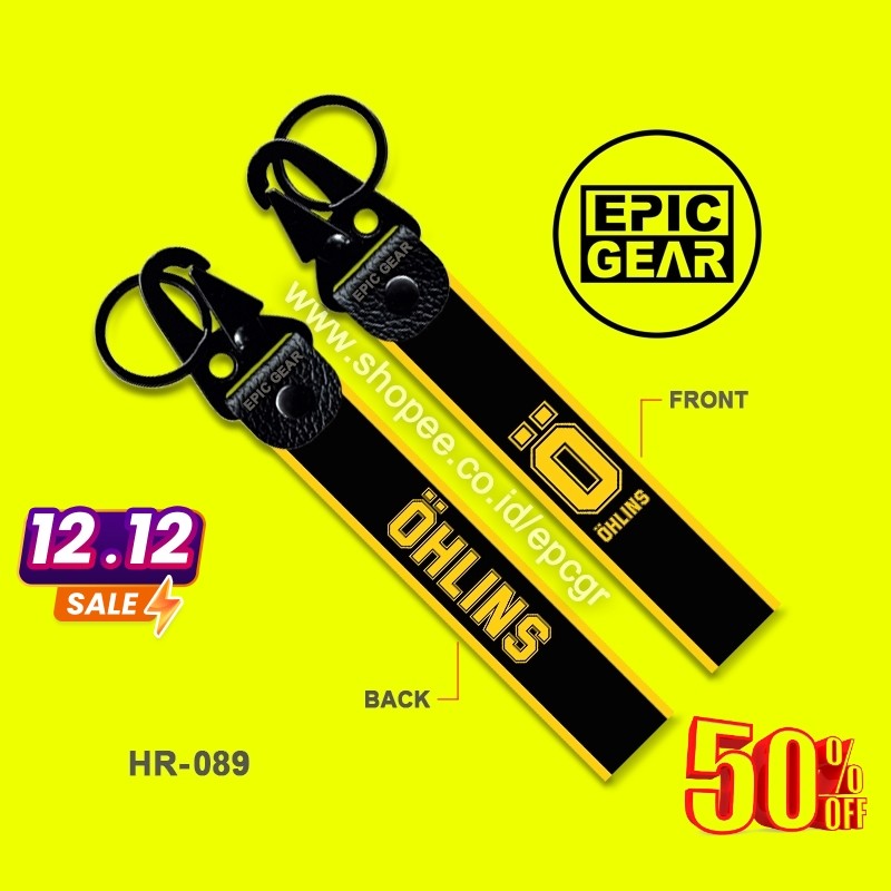 HIGH QUALITY GANTUNGAN KUNCI LOGO OHLINS PREMIUM KEYCHAIN SEPEDA MOTOR MOBIL SHOCK ABSORBER SHOCKBRE