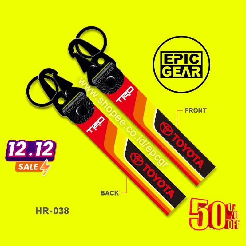 HIGH QUALITY GANTUNGAN KUNCI TRD TOYOTA RACING DEVELOPMENT PREMIUM STRAP KEY CHAIN LANYARD KEYCHAIN 