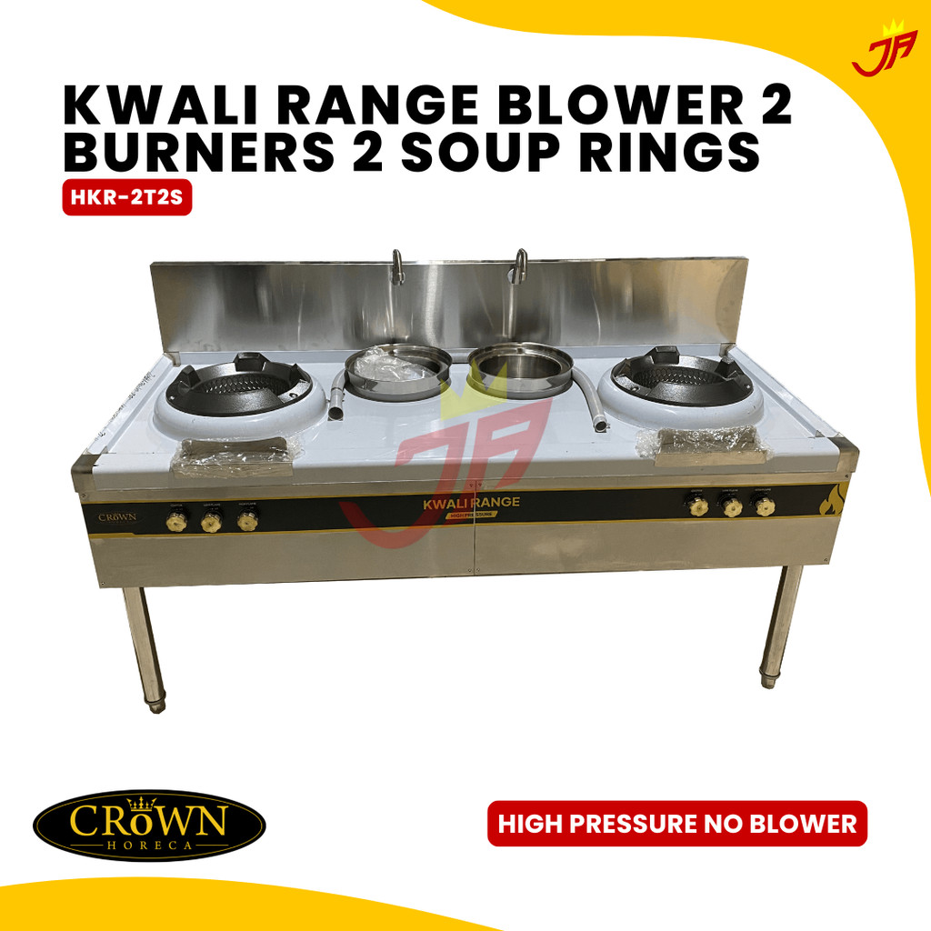 CROWN Gas Kwali Range (High Pressure) 2 Tungku 2 Soupring HKR-2T1S / HKR 2T1S / HKR2T1S
