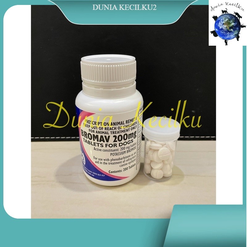 Bromav 200mg Obat Epilepsi Untuk Anjing (1 TABLET)