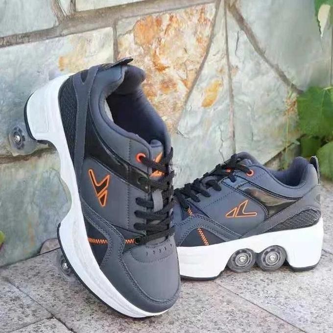 TERLARIS Sepatu Roda 4 Roda Kick Roller Shoes Roller Skates Roler Shoe Sepatu Roda Orang Dewasa Skat