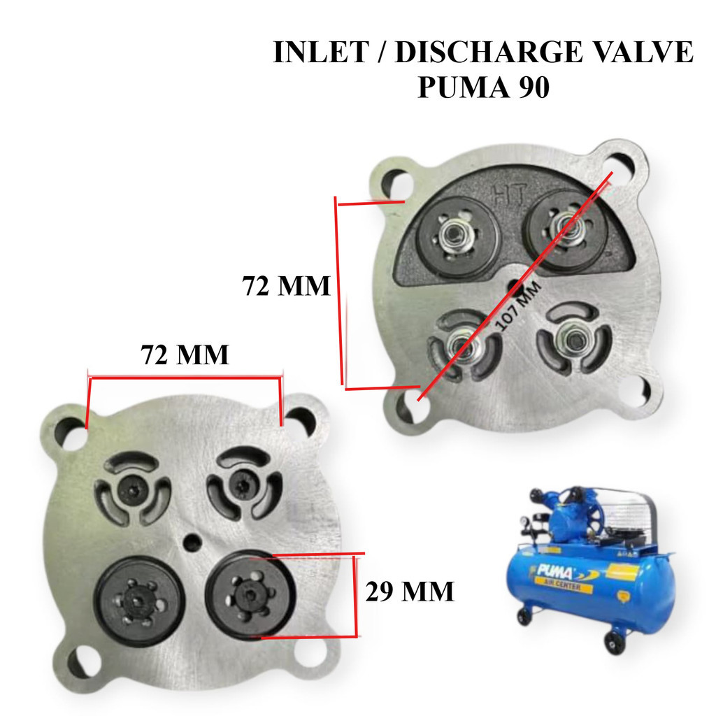 Valve Assy Klep Kompresor PUMA 90 | Inlet Discharge Valve Seat Kompresor Angin