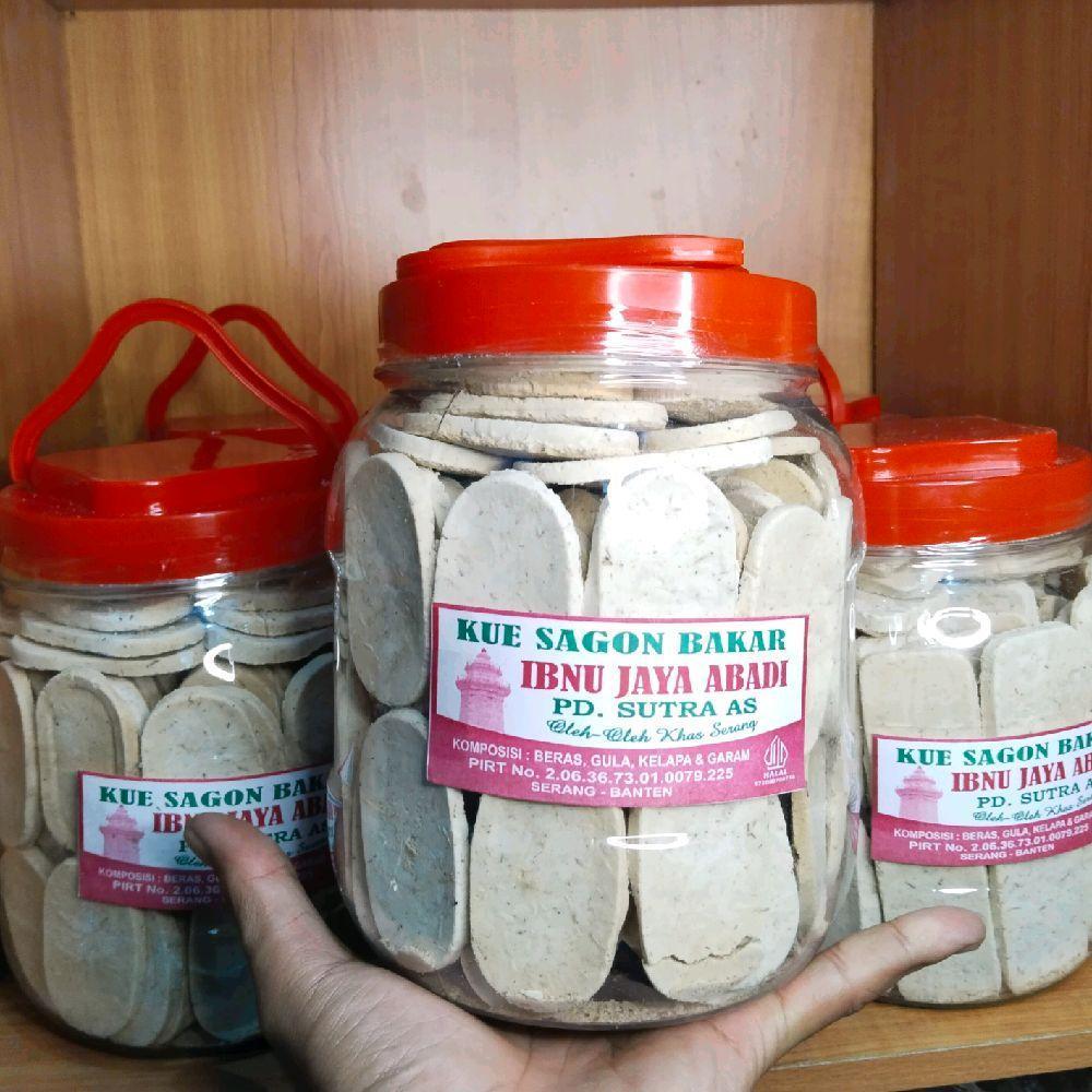 Cemilan Sagon Bakar Khas Serang Kemasan Toples Berat 1kg | Oleh Oleh Khas Banten | Sagon Kelapa Baka