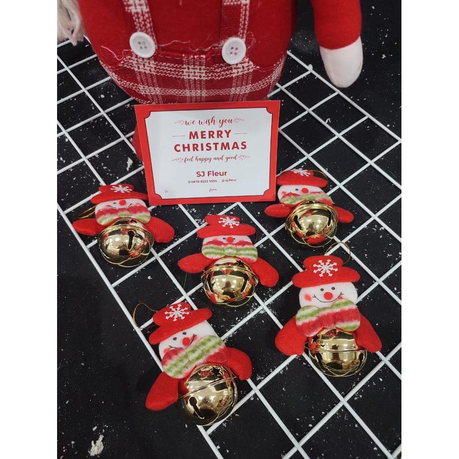 Dekorasi Aksesoris Gantungan Natal Lonceng Kecil Warna-Warni - 1