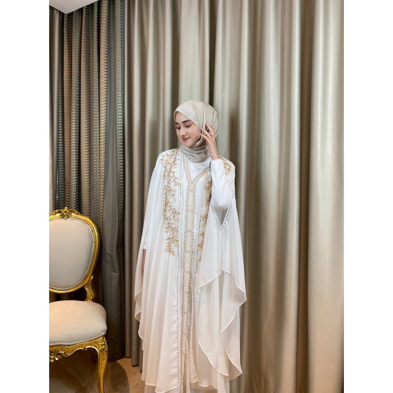 Ready Stok Kaftan Gamis GHINA (Free Inner Belt & Turban) Kaftan Lebaran Kaftan Kondangan Kaftan Mewa