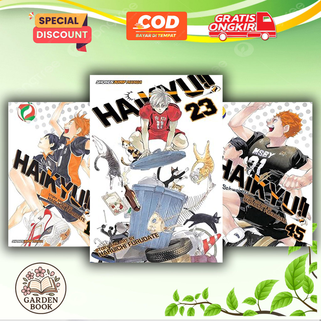 Komik Manga Haikyuu Vol. 1-45 by Haruichi Furudate - GARDEN BOOK