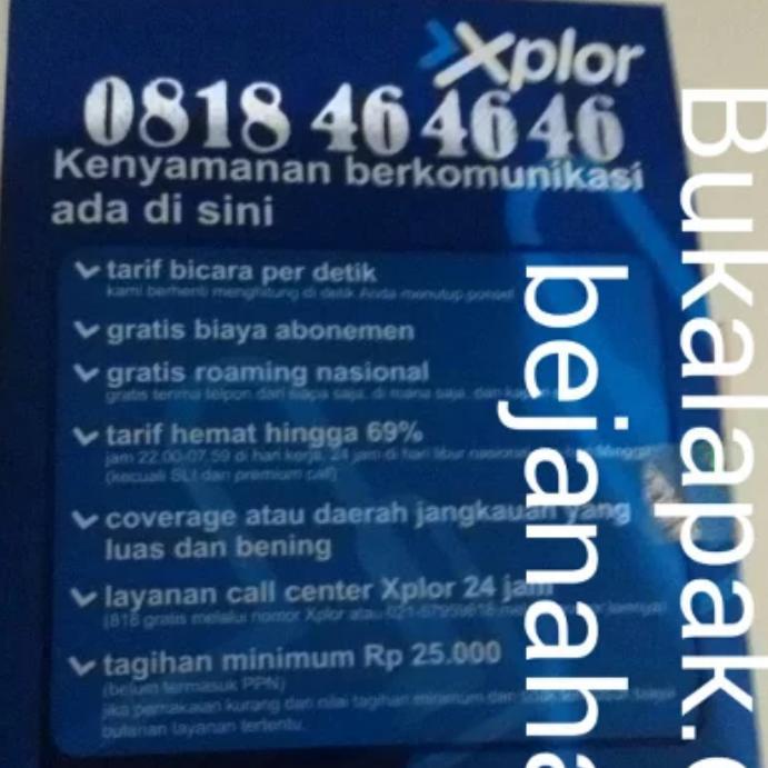 Kartu Xplor XL - 0818 46 46 46 Nomor Cantik 10 Digit Valentino Rossi TaO 
