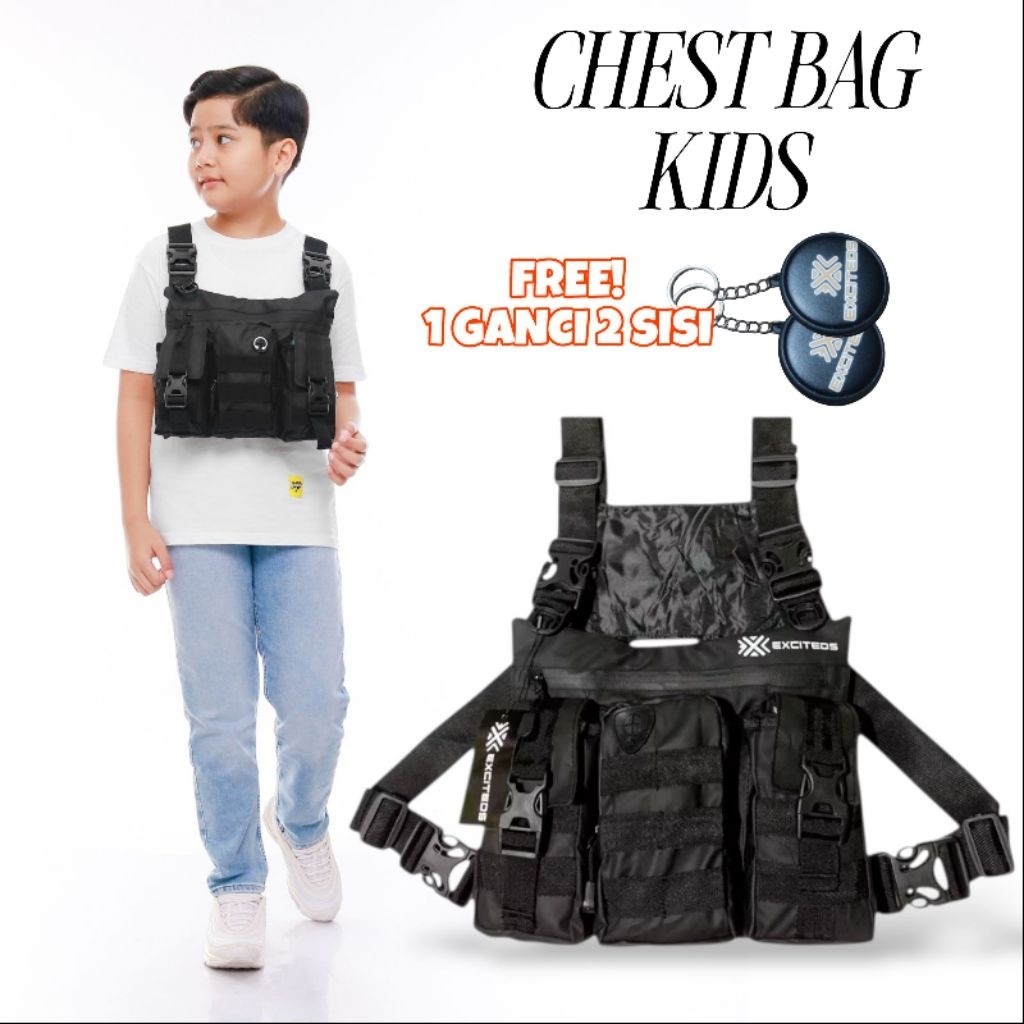 Tas Dada Anak Army Chest Bag Mini Tactical Rompi Dada Anak Model Tas Bahu Depan Unisex