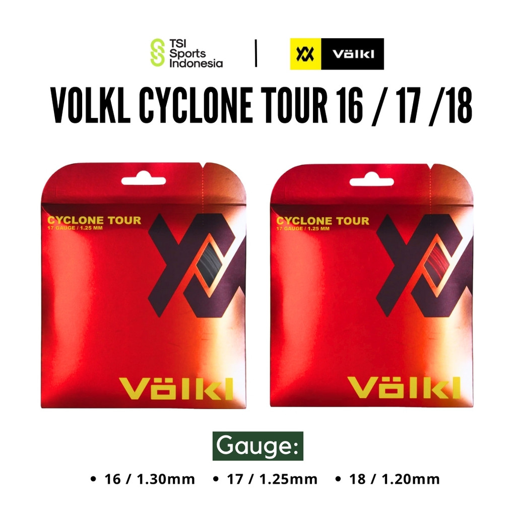 Senar Raket Tenis Volkl CYCLONE TOUR 16 / 17 / 18 String Original