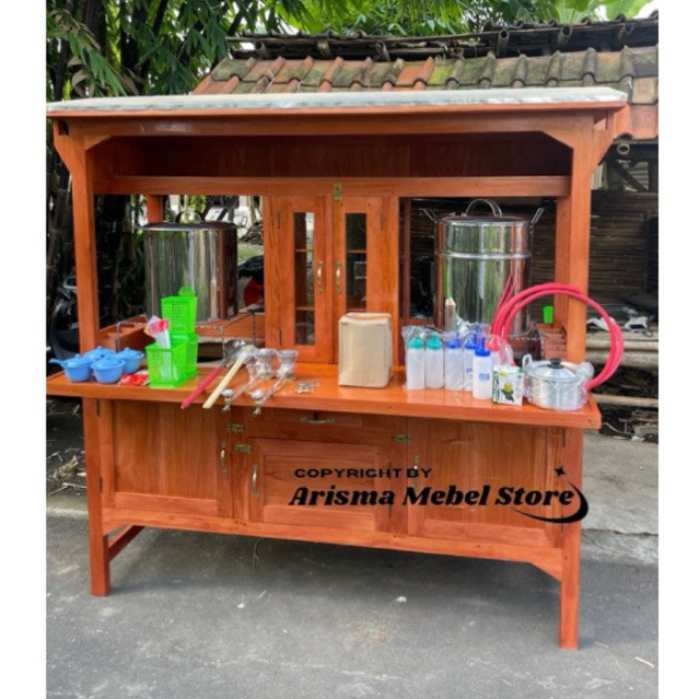 Arisma Gerobak Mie Ayam Bakso, Gerobak Bakso Mie Ayam 2 tungku, Gerobak Mieso, Gerobak Bakso, Geroba