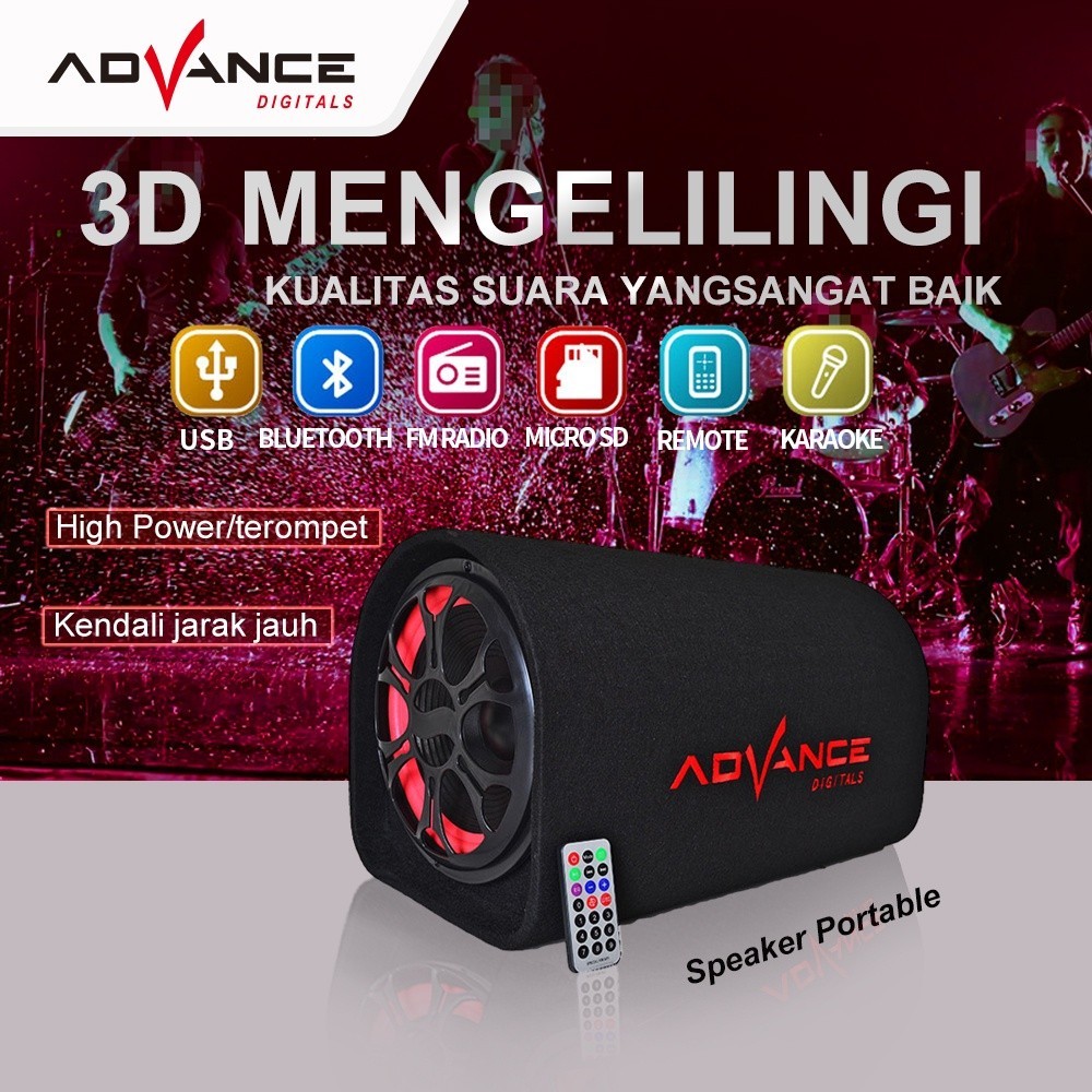 Speaker Bluetooth Aktif Advance T101BT 5 Inch Portable Subwoofer Karaoke Radio Original 4 inc