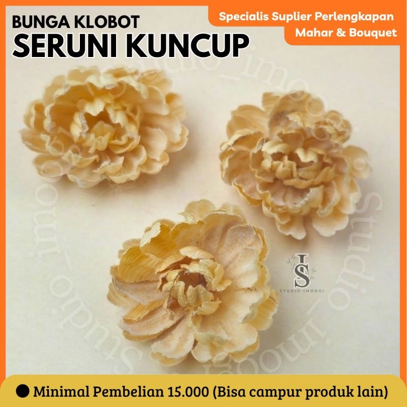 BUNGA KLOBOT SERUNI KUNCUP Bunga kulit jagung bunga klobot jagung hiasan mahar bunga vintage