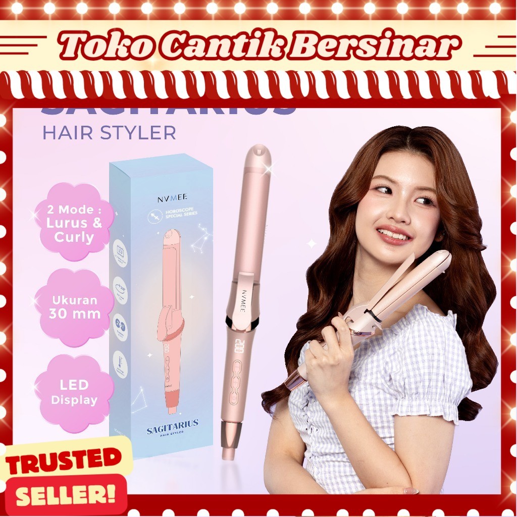 NVMEE - Catokan Rambut 2in1 LED Touch Sagitarius Hair Styler Catokan Low Watt