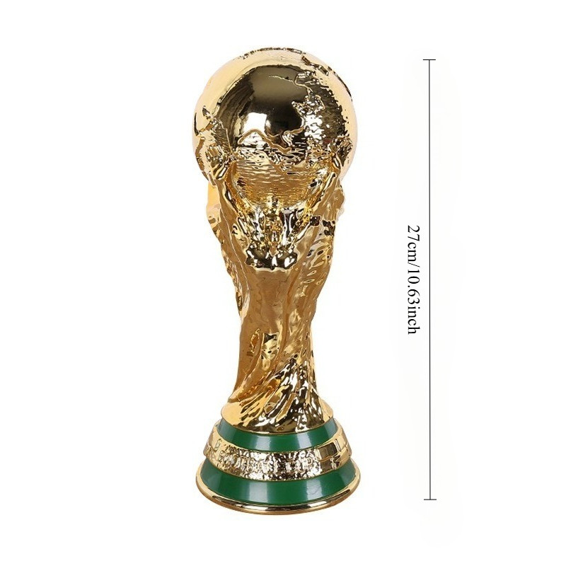 Golden Resin Football Trophy Champions Soccer Trophies Resin Ornament Football Fan Gift Home Office 