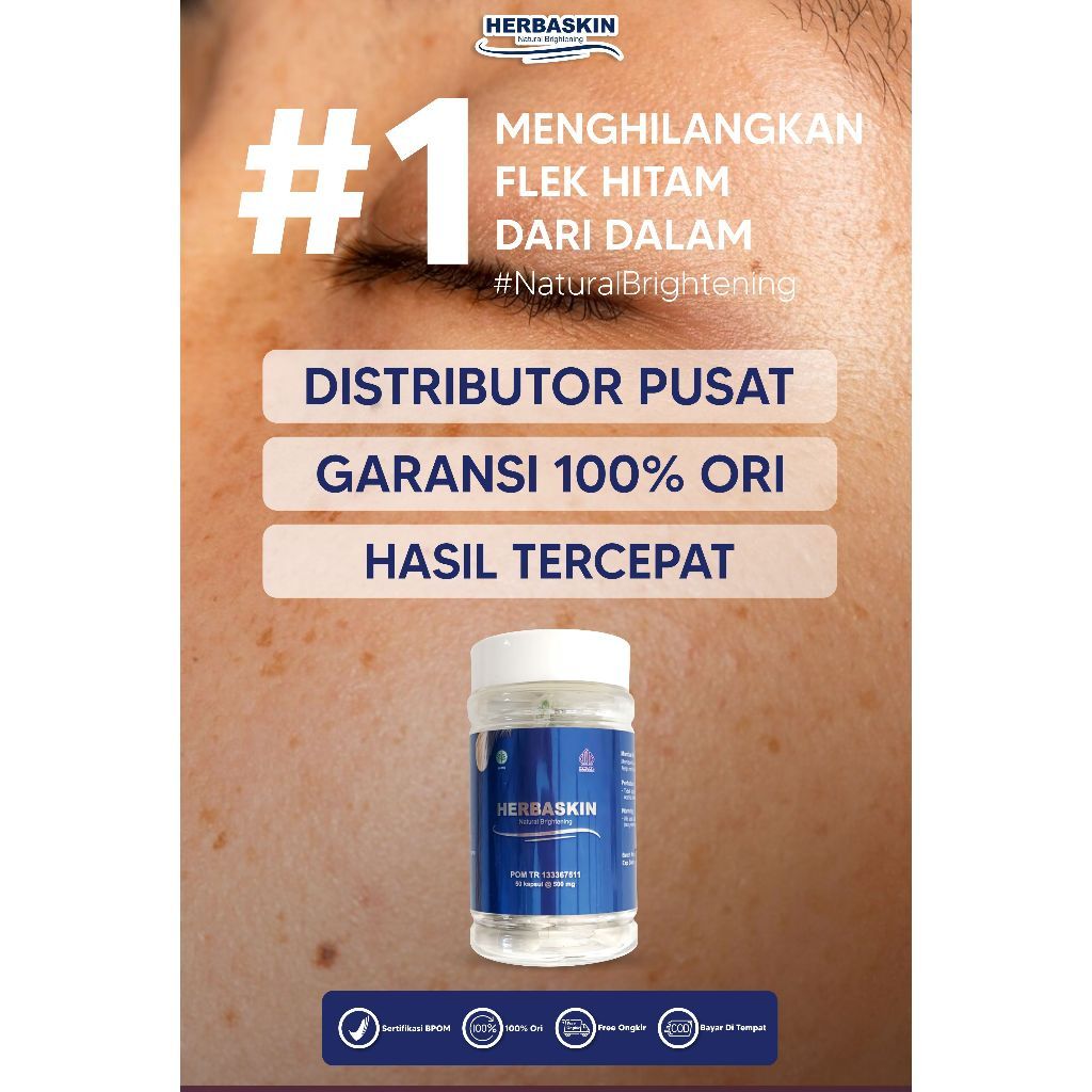 BISA COD Herbaskin Penghilang Flek Hitam Suplemen Kulit Aman