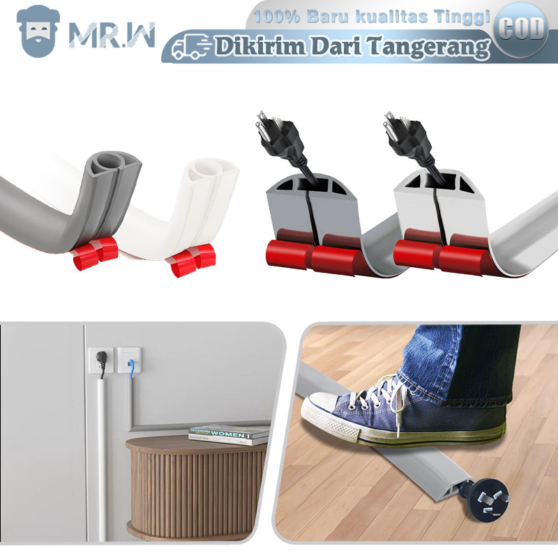 1 Meter Kabel Duct Lantai Cable Organizer Management Sleeve Pelindung Kabel Kabel Listrik Pelindung