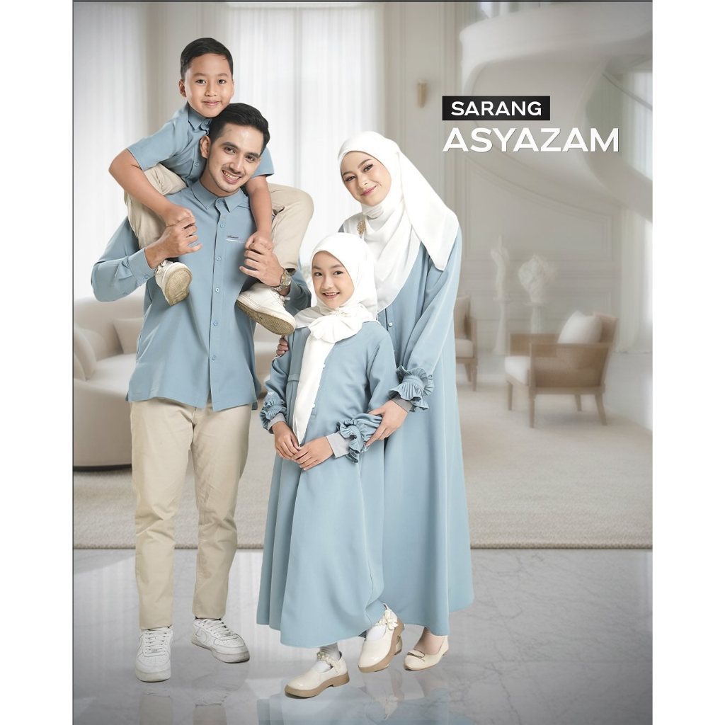Rabbani ori - Gamis Kemko Couple Sarang Asyazam  | Sarimbit keluarga | Baju Couple Keluarga | Sarimb