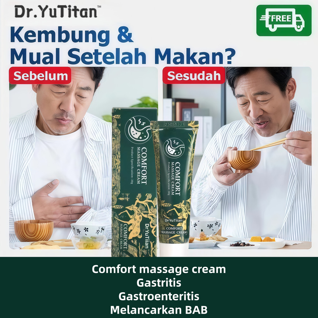 Dr.YuTitan Gel Cream Original Soothing Krim Herbal Pereda Nyeri Perut Aman untuk Sehari-hari