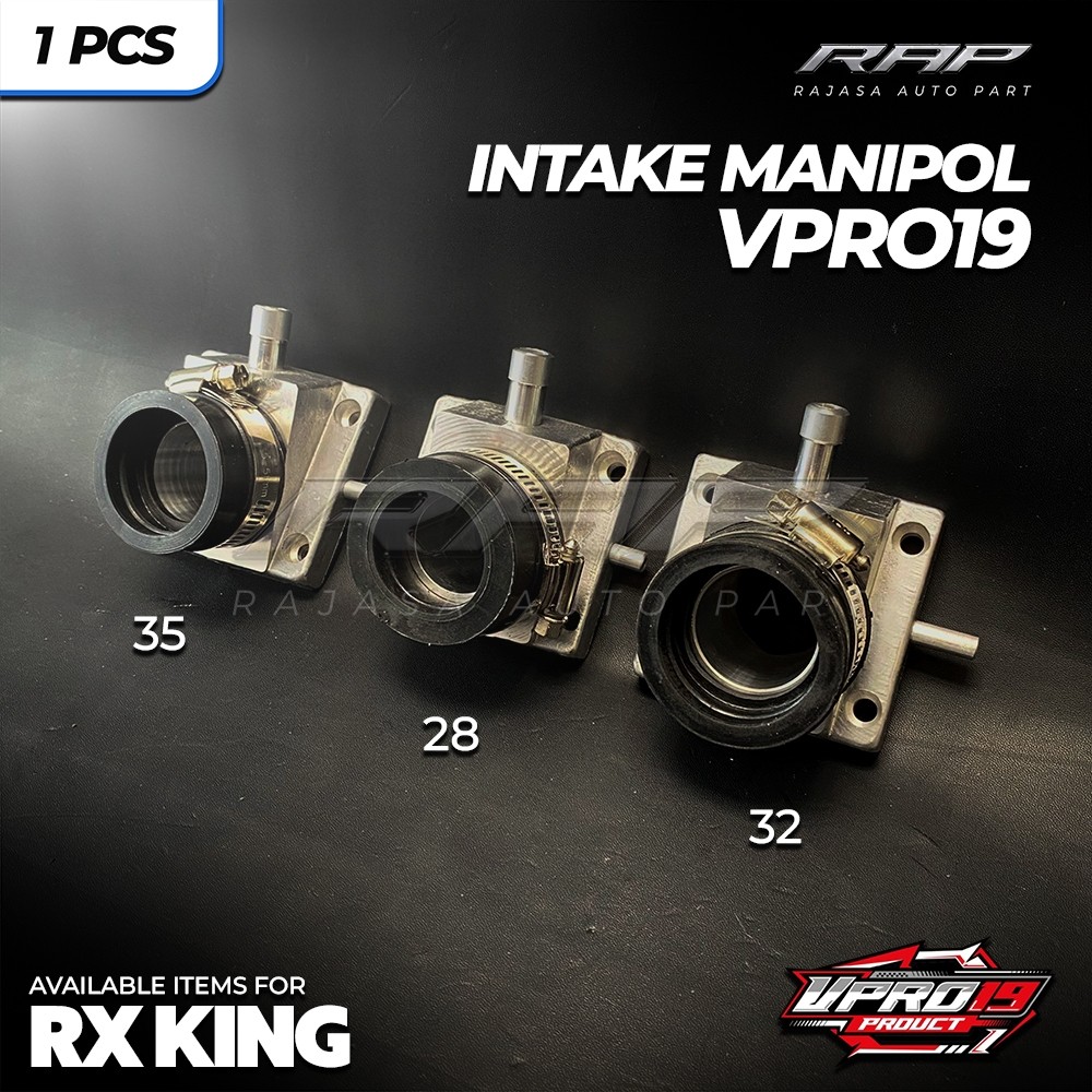 MANIPUL/MANIFOLD RUBAHAN RX KING LURUS 28/32/35 INTAKE MANIFUL RX KING TYPE LURUS VPRO19