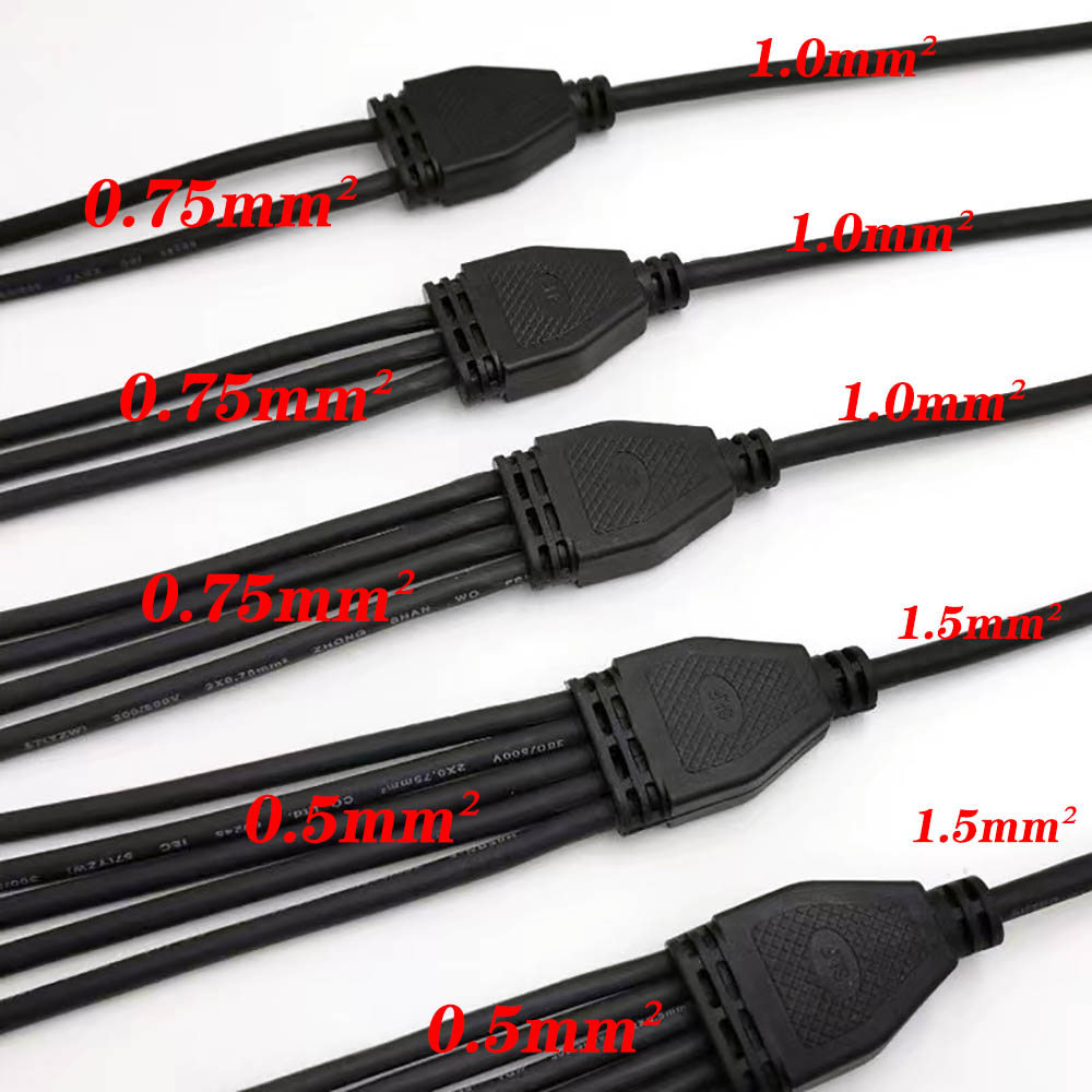 IP68 Y-type Waterproof Connector Cable 2Pin 3Pin 4 Pin 5pin 6pin  Connectors Plug Outdoor Lamp  Elec
