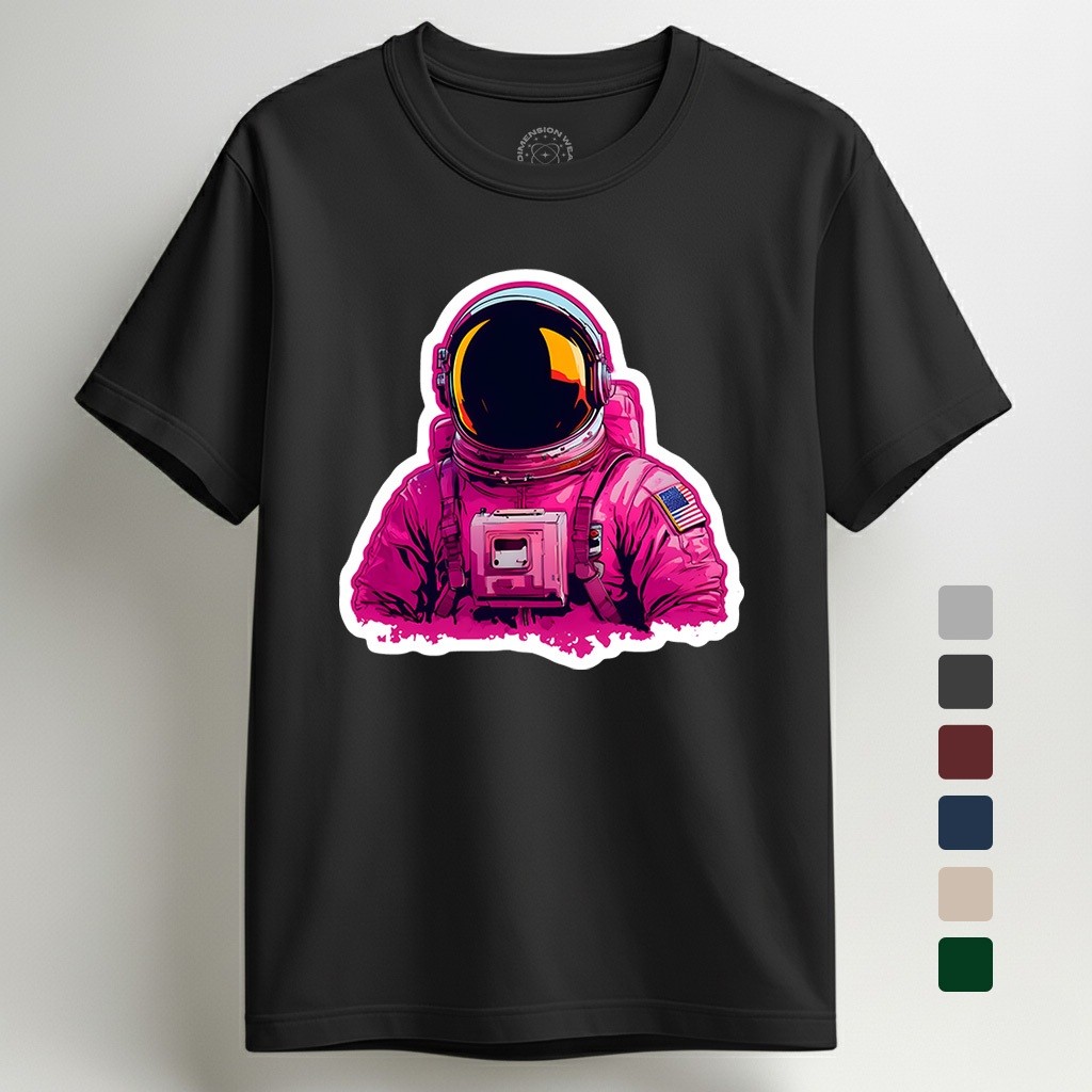 3DimensionWear - Kaos Distro Premium Original 3D Pink Space Explorer - DM1243