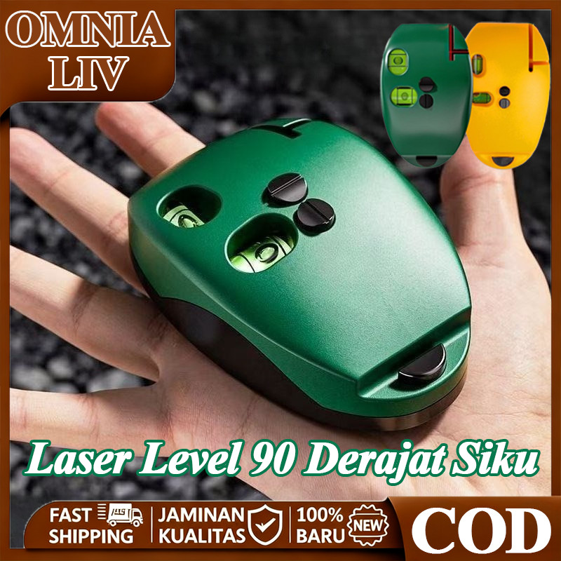 [OMNIA LIV]Laser Level 90 Derajat Siku,laser Tukang Bangunan,Alat Ukur Siku Kelurusan Lantai Permuka